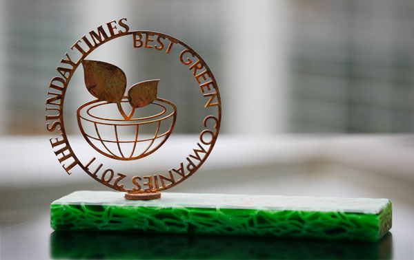 Best Green Companies trophy (Photo: BRE)